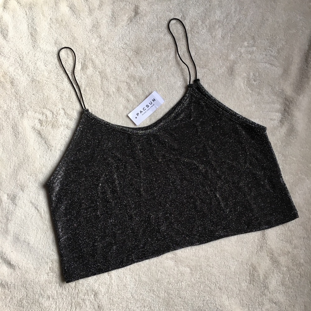 NWT PacSun Glitter Crop Tank